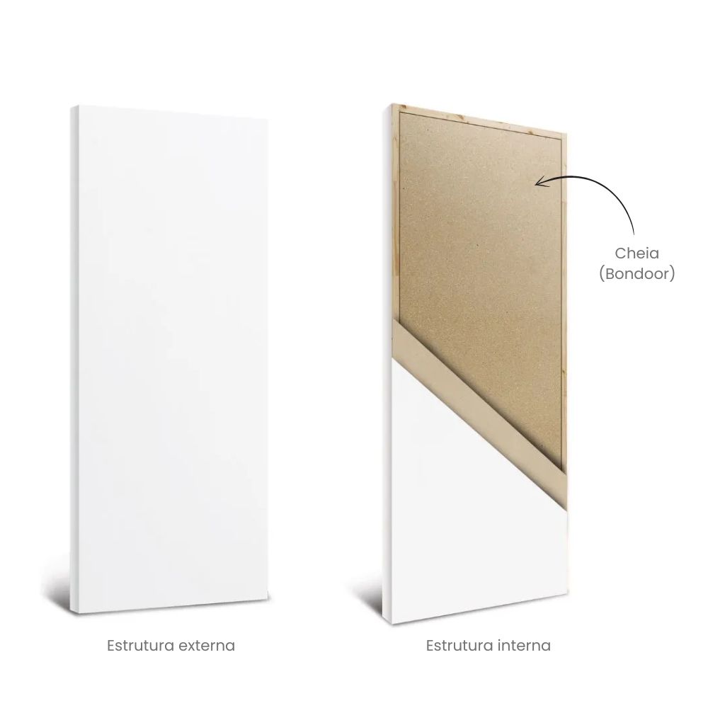 Porta Madeira Prancheta Primer Branca Cheia 210x62x3,5cm 04