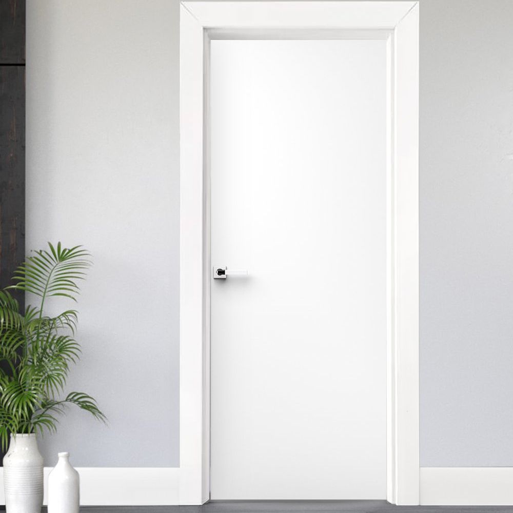 Porta Madeira Prancheta Primer Branca Cheia 210x82x3,5cm 03