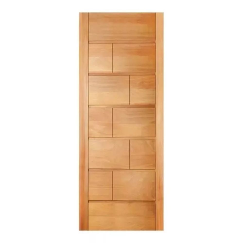 Porta Madeira Maciça Tauari Tijolinho 210x122x3,5cm 01