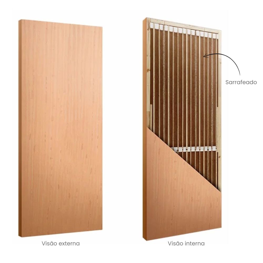 Porta Madeira Prancheta Mogno Lisa 275x55x2,2cm - Macal Madeiras