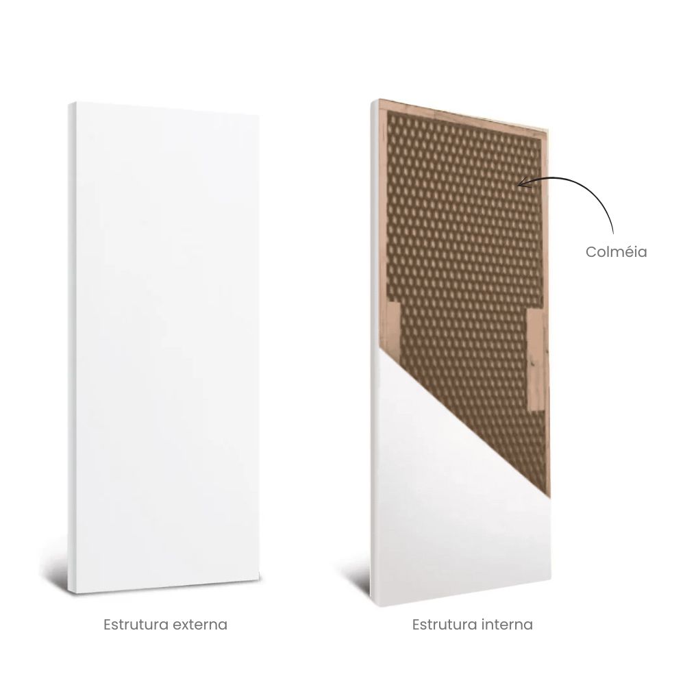 Porta Madeira Prancheta Branca Colméia 2 linha 210x60x3,5cm 03