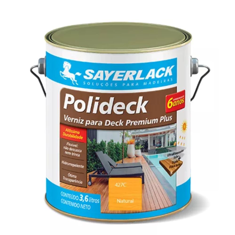 Polideck Sayerlack Verniz Para Deck Premium 3,6lt