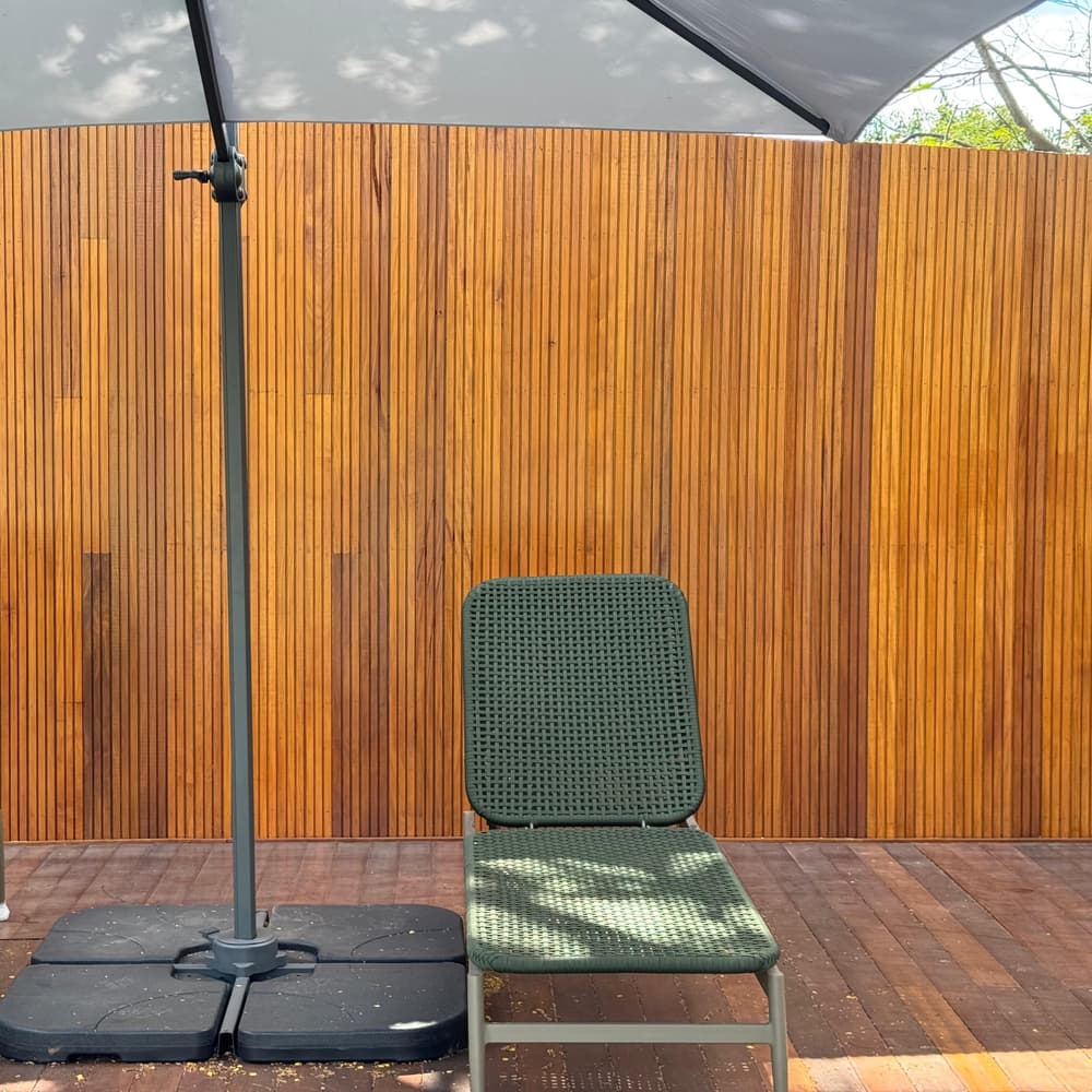 Ripado de Madeira Garapa Extra 6cm - aplicação em painel